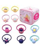 40 Pcs Toddler Girls Hair Accessories Hair Clips XCOZU Cartoon Multicolor Kids Hair Ties Little Girl Hair Bands Baby Girls Childrens Elastic Hair Ties Rope Ponytail Holder (Tin Box) - Buy Online on SooperMarket.com