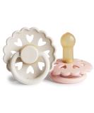 Frigg Fairytale Schnuller 2 Pack | BPA-Free Latex Pacifier | Cherry Shape | Size 2 (6-18 months) | Made in Denmark | Cream/Blush - Buy Online on SooperMarket.com
