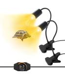 2-Piece Turtle Heat Lamp for Reptiles - UV Heat Spot Lamp with Clip & 240cm Cable - E27 Reptile Heating Lamp for Aquariums Snakes & Chameleons (No Bulb) - Ideal for Turtle Terrariums - Buy Online on SooperMarket.com