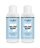 Mylee 100% Pure Acetone Gel Nail Polish Remover for UV/LED Gel Soak Off Removes All Types of Nail Polish Gel Polish Acrylic Gels Nail Tip & Glue (2x 300ml) 300 ml (Pack of 2) - Buy Online on SooperMarket.com
