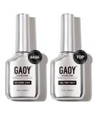 GAOY Gel Top Coat and Base Coat Set  16ml 2 Pcs Glassy Top Coat and No Wipe Foundation Combination for UV Light Cure Gel Nail Polish - Buy Online on SooperMarket.com