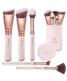 Pro Face Contour Brush Set - Synthetic Contouring Sculpting and Highlighting Kit - Cream Blush Powder Flat Nose Cheek Round Small Angled Fan Tapered Precision Kabuki Foundation Makeup Brushes - Buy Online on SooperMarket.com