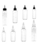 KVBUCC 8-pack 30/60/100/120ml Graduated Bottles With Pointed Mouth Squeeze Bottle Applicator With Cap Transparent Graduated Bottles Suitable For Hair Dye Hair Care Oil - Buy Online on SooperMarket.com