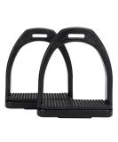 Doact Iron Stirrups for Adolescents & Adults - Secure Black Rubber & Plastic Dressage Stirrups | Medium 13 | Perfect for Children & Horses - Buy Online on SooperMarket.com