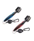 Xintan Tiger Pack of 2 Golf Club Brush Groove Cleaner with Retractable Zip-line and Aluminum Carabiner Cleaning Tools - Buy Online on SooperMarket.com