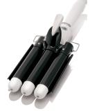 Alure 3 Barrel Curling Iron - 1 Ceramic Tourmaline Wand with LCD Display & Dual Voltage - BlackWhite - Buy Online on SooperMarket.com