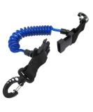 Blue Scuba Diving Shark Coil Lanyard with Snaps and Quick Release Buckles - Buy Online on SooperMarket.com