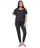 HAPPY MAMA Maternity Breastfeeding Lounge Top Joggers Pyjamas Set - Graphite Melange - Buy Online on SooperMarket.com