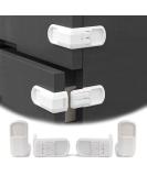 DHinkyoung 4 Pcs Safe Cupboard Locks Update Child Proof Drawer Locks Dual-Button Baby Proofing Corner Locks with Strong Adhesive for Cabinet Cupboard Drawer Refrigerator Oven Trash Toilet - Buy Online on SooperMarket.com