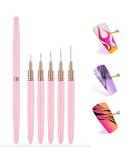 Nail Art Liner Brushes  Lerpadoo 5Pcs Painting Nail Art Brush Set Nail Dotting Drawing Tool for Long Lines  Thin Details  Fine Drawing Sizes 4/8/12/20/25mm - Buy Online on SooperMarket.com