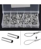 OriGlam 250pcs Single Barrel Crimp Sleeves Kit, Copper Barrel Crimp Sleeves Copper Tube, Fishing Line Rigging Tackle, Wire Rope Tube Connector Kit for Rigging - Buy Online on SooperMarket.com