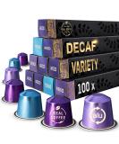 Decaf Italian Variety | 100 Nespresso Compatible Pods | Medium & Dark Roasts | 3 Italian City-Inspired Blends: Arezzo Firenze Torino | Aluminium capsules | Decaf Variety Pack - Buy Online on SooperMarket.com