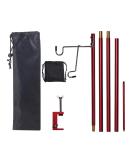 HIKEMAN Folding Lantern Stand Pole - Portable Light Holder for Camping & Outdoor Activities (Red) - Buy Online on SooperMarket.com