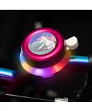 Brightz LED Light Up Bike Bell with Clear Ring Sound - Twinkling Rainbow Color LED Ring Light - Space Pink Bicycle Accessory for Kids and Adults - Buy Online on SooperMarket.com