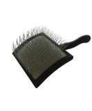 Chris Christensen Big K Dog Slicker Brush - Professional Grooming Tool for Fluffing, Detangling, and Styling - Large Black Brush for Time-Efficient Results - Buy Online on SooperMarket.com
