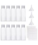 10-Piece 100ml Travel Bottles Set Small Plastic Containers with Syringe Funnel & Labels for Shampoo Conditioner & Toiletries - Perfect for International Travel - Buy Online on SooperMarket.com