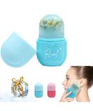 Rcool Ice Face Roller & Gua Sha - Premium Facial Massager for Youthful Skin Reduce Fine Lines Shrink Pores & Acne - Blue Ice Roller for Face & Eyes - Buy Online on SooperMarket.com