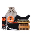 Sweet Carrot Beard Care Set for Men Includes Beard Balm Oil Stencil Brush Comb Travel Bag & Box Perfect Gift for Grooming - Buy Online on SooperMarket.com