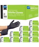 Inspire Black Nitrile Gloves - Original Quality Disposable Latex-Free Thick Medical & Cooking Gloves - Large Size | Best International Shipping - Buy Online on SooperMarket.com