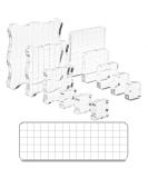 Suwimut 12-Piece Acrylic Stamp Blocks Set for Scrapbooking & Card Making | Clear Stamping Tools with Grid Lines - Assorted Sizes - Buy Online on SooperMarket.com
