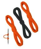 THREE ARCHERS Archery D Loop Rope Pack - 2 Orange/Black Buckle Release Nocking Loops for Compound Bow - Bowstring Serving Thread Included (Pack of 3) - Buy Online on SooperMarket.com