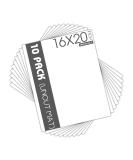 Mat Board Center Pack of 10 16x20 Uncut White Color Mats Mat Boards - Acid Free 4-Ply Thickness White Core - Great for Pictures Photos Framing Backing - Buy Online on SooperMarket.com