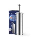JIGA Toilet Brush and Holder, Toilet Bowl Brush 304 Stainless Steel, Bathroom Toilet Bowl Scrubber Brush, and Toilet Brush Cleaner with Stiff Bristles for Deep Cleaning (Silver) - Buy Online on SooperMarket.com