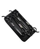 Purple Dragon Fellscher for Dogs Professional 7.0 inch Dog Chances Set With Effilier Scissors For Fell Care curved pet furthers Set Dogs Hairscher Set made of Japan 440c stainless steel (black) - Buy Online on SooperMarket.com