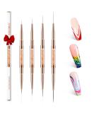 Modelones Nail Art Brushes Set - Super Fine Thin Liner Brushes (7/11/15/20mm) for Gel Nail Art & Design - Perfect Gift for Women - Buy Online on SooperMarket.com