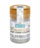 Squires Kitchen Designer Metallic Lustre Dust Silver Sparkle 5g - High-quality edible silver lustre for stunning cake decorations - Buy Online on SooperMarket.com