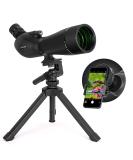 Gosky HD Spotting Scope 20-60x80mm with Tripod, Smartphone Adapter - Ideal for Bird Watching, Target Shooting, Hunting - BAK 4 Prism Spotter Scope for Wildlife Scenery - Buy Online on SooperMarket.com