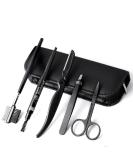Stainless Steel Craft Scissors Eyebrow Kit with Tweezers, Brush - 5 Pc Set in Case - Buy Online on SooperMarket.com