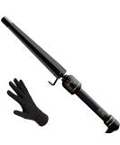 HOT TOOLS Black Gold XL Tapered Curling Wand - 1 1/4 Inches Tapered Barrel for Long Lasting Curls - Buy Online on SooperMarket.com