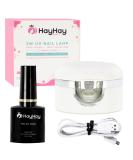 HayHay 3W UV Nail Lamp, Anticlockwise 180 Rotation, Portable Manicure Gel Lamp with 30/60s Timer and Mini Gel Polish - White - Buy Online on SooperMarket.com