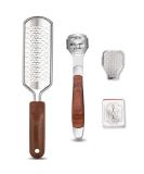 Colossal Foot Rasp & Wood Handle Callus Shaver (10 Replacement & 1 Foot File Heads), Pedicure Foot File Kit, Heel Scraper For Feet, Foot File Callus Remover - Buy Online on SooperMarket.com