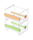 Molshine 2 Pack Transparent Desktop Washi Tape Dispenser with Cutter - Yellow & Green | Tape Roll Holder (Masking Tape Not Included) - Buy Online on SooperMarket.com
