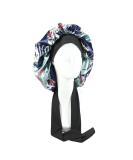 Silk Hair Bonnet for Women Green Flower Satin Cap for Sleeping, Bathing, and Curly Hair Protection - Buy Online on SooperMarket.com