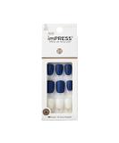 KISS imPRESS No Glue Mani Press On Nails - Chasing Stars Design Blue Short Squoval Shape 30 Nails + Accessories | International Shipping Available - Buy Online on SooperMarket.com