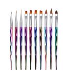 MWoot 10-Part Nail Brush Set | Nail Art Painting & Drawing Brushes for UV Gel & Acrylic Fingerails | Nail Liner Brushes & Accessories for Pedicure & Manicure - Buy Online on SooperMarket.com