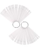100 PCS Transparent Nail Swatches Sticks Fan-shaped Polish Display Board for Nail Art Tips Practice - Buy Online on SooperMarket.com