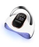 Buy UV LED Nail Lamp 168W - Quick Drying Nail Dryer with 4 Timer Settings & LCD Touch Screen - Compatible with All Gel Types (White - Buy Online on SooperMarket.com