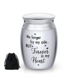 Small Urns for Ashes Mini Cremation Urn Memorial Keepsake Ashe Urn Stainless Steel Metal Funeral Urn for Pet or Human Ash No Longer By My Side But Forever In My Heart (Silver) - Buy Online on SooperMarket.com
