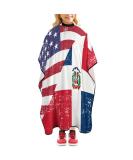 Shop Dominican Flag Barber Cape | Professional Hair Cutting Apron for Kids Perfect for Boys & Girls - Buy Online on SooperMarket.com