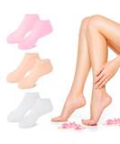 BUSOHA Silicone Socks for Dry Cracked Feet - 3 Pairs Moisturizing Foot Spa Socks for Women in 3 Colors - Buy Online on SooperMarket.com