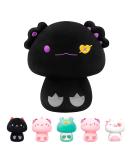 Mewaii 8'' Black Devil Axolotl Mushroom Plushie Stuffed Animal Pillow Toy - Buy Online on SooperMarket.com