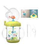 Tictoyo Whale Squirt Drinking Cup - 2023 New Cute Whale Spray Water Cup | BPA Free Leak Proof Straw Sippy Cup for Kids | Non Spill Water Bottle with Weighted Straw | 220ml/Green - Buy Online on SooperMarket.com