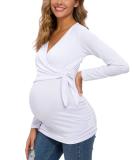 Love2Mi Maternity Nursing Top - Long Sleeve V-Neck XL White - Buy Online on SooperMarket.com