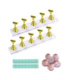 10pcs Acrylic Nail Art Display Stand with 3 Bases Nail Art Holder Base Crystal Nail Art Stand Magnetic for Nail Art Skills Practice Stand DIY Nail Art Nail Art Tools Art Salon Gold - Buy Online on SooperMarket.com