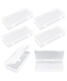 Thintinick 6 Pack Clear Plastic Storage Containers with Hinged Lid - Ideal for Beads & Crafts - 6.1 x 2.56 x 1.18 inch - Buy Online on SooperMarket.com