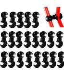 20PCS Bike Cable Clips - Plastic Rotating S-Hook Clips for MTB Brake Gear Housing - Buy Online on SooperMarket.com